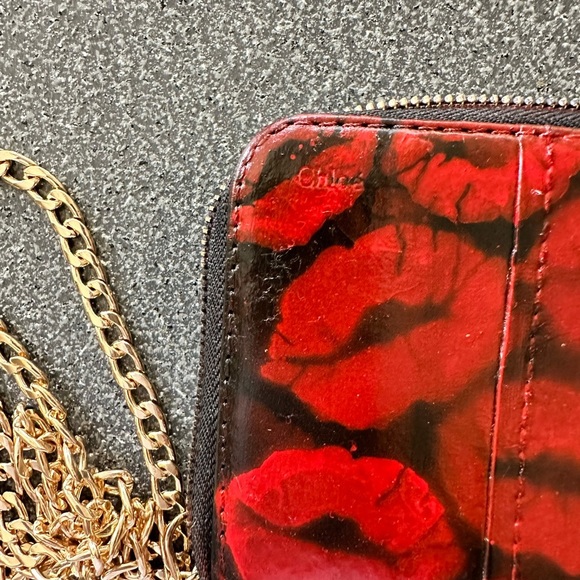 CChloe Leather Zip Around Long Wallet customized Crossbody - Picture 12 of 14